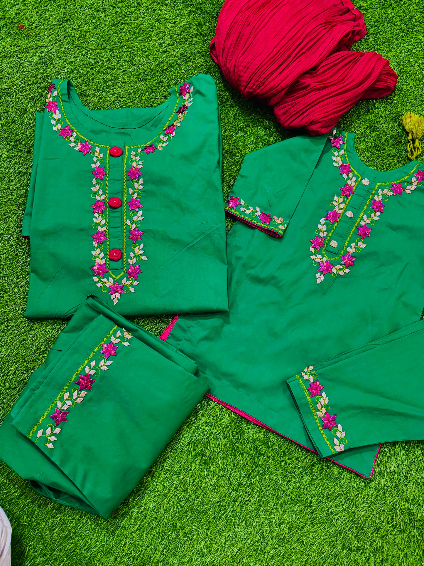 Gulbahaar - Gotta Kanari HandMade 3Pc Suit
