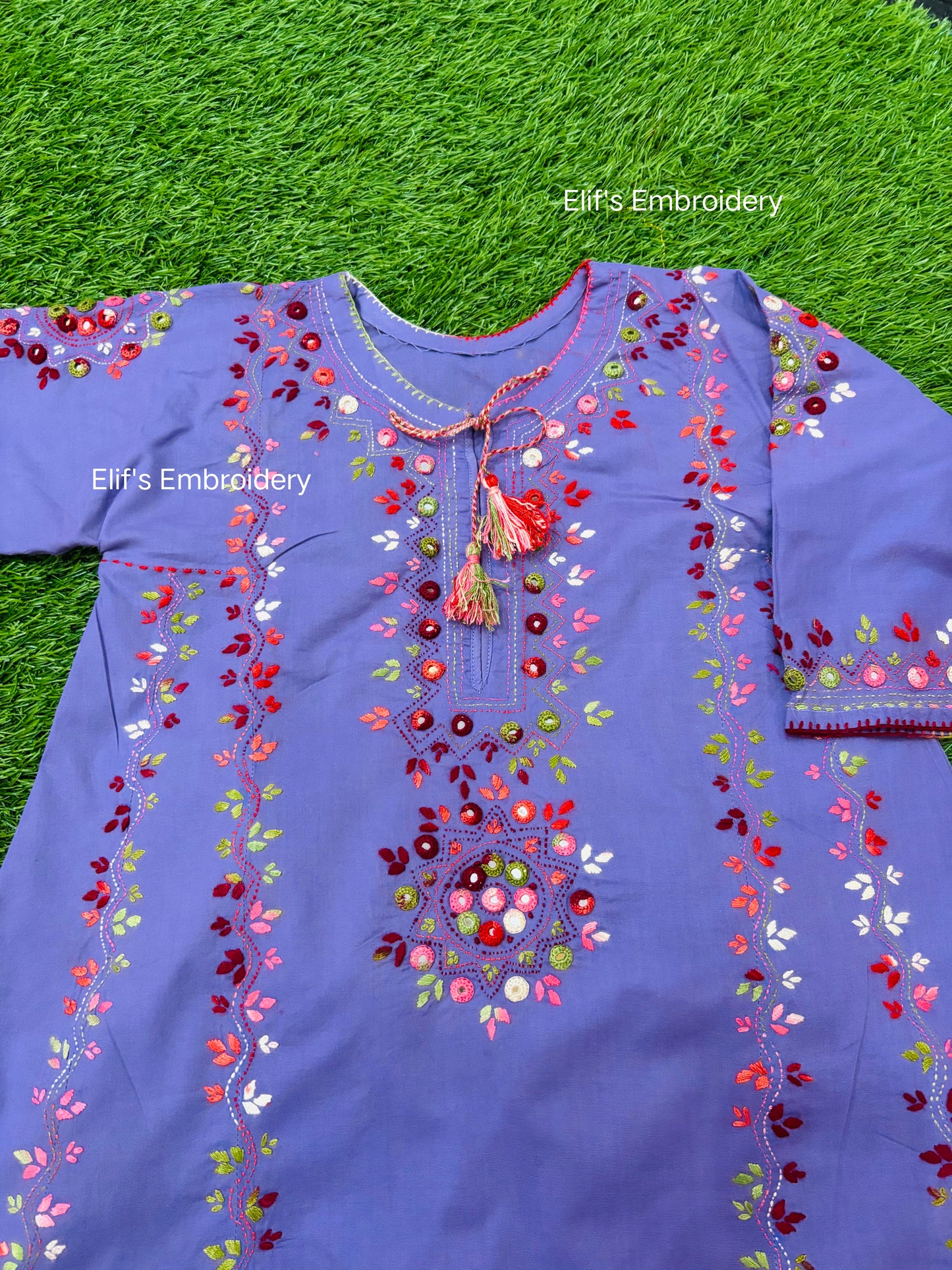 Lilac Noor - 2Pc Hand Embroidered Suit