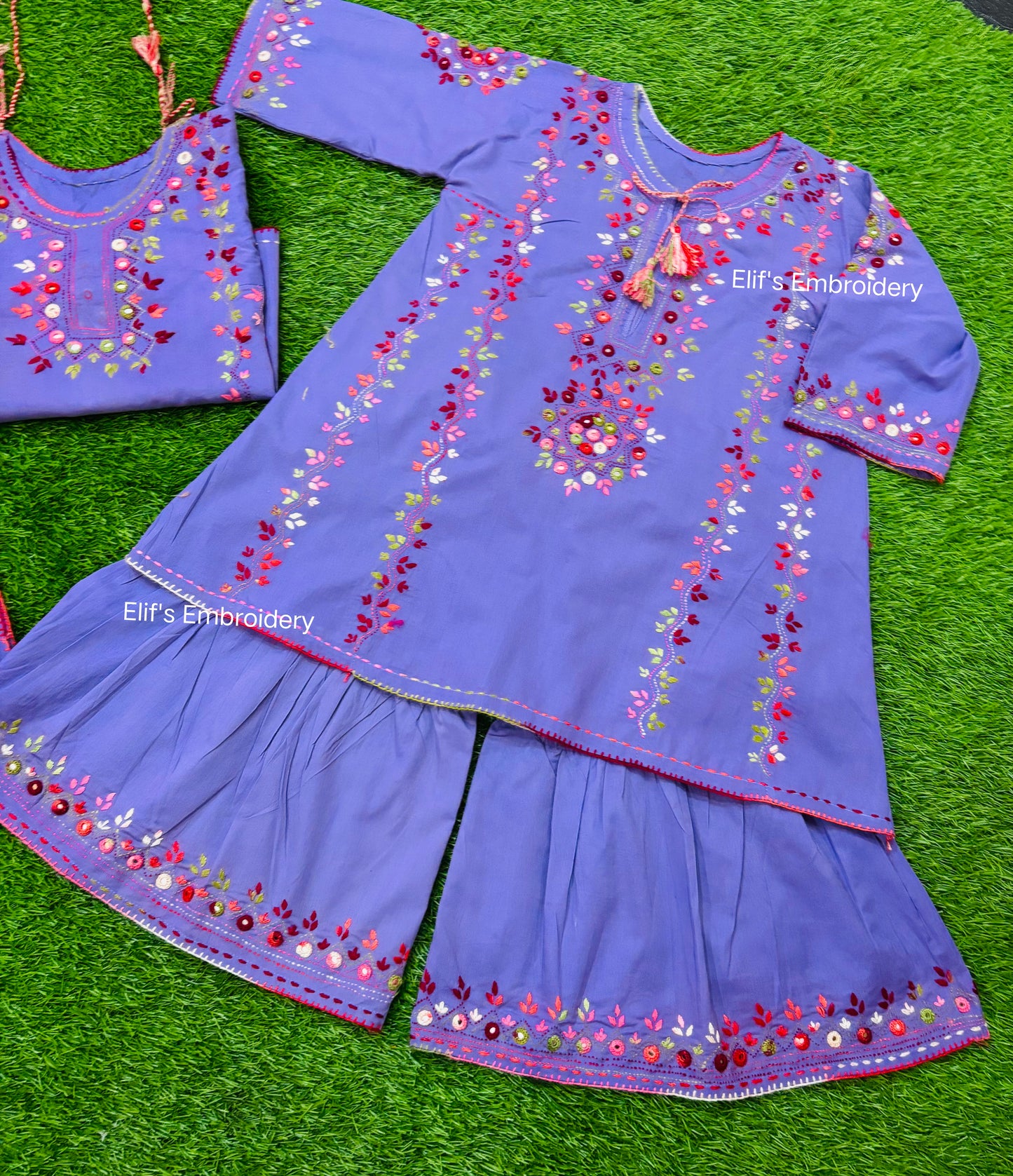 Lilac Noor - 2Pc Hand Embroidered Suit