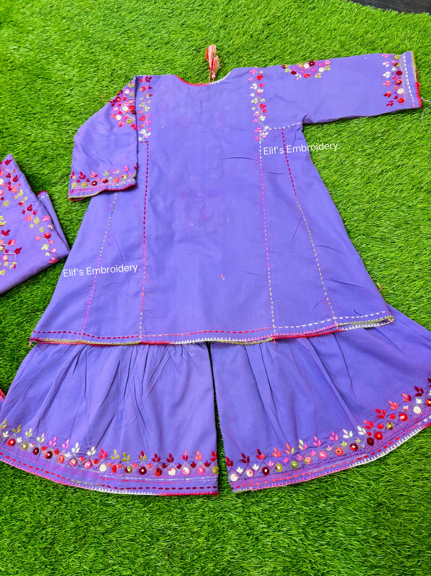 Lilac Noor - 2Pc Hand Embroidered Suit