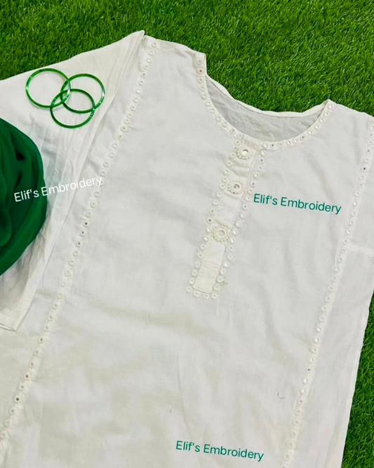 Noor-e-Azadi - 2Pc Hand Embroidered Suit