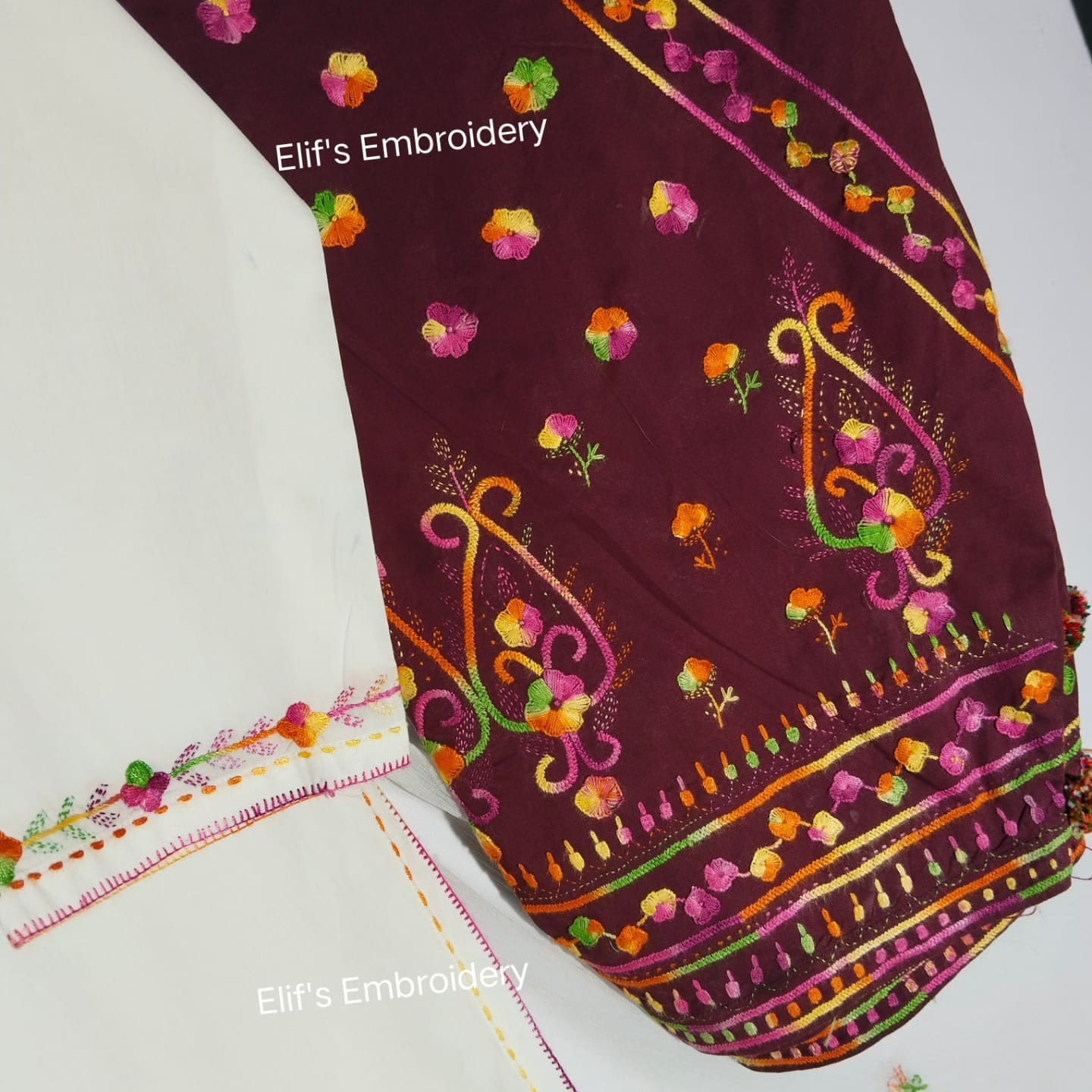 Hoor e Ain - 3Pc Hand Embroidered Suit