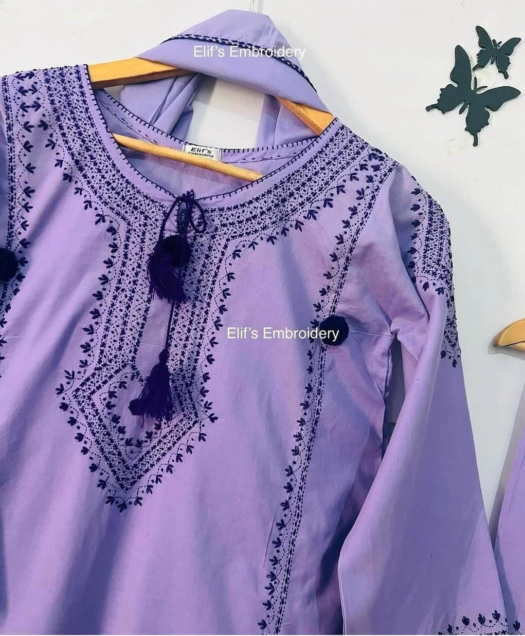 Rosy Resham - 3pc Hand Embroidered Suit