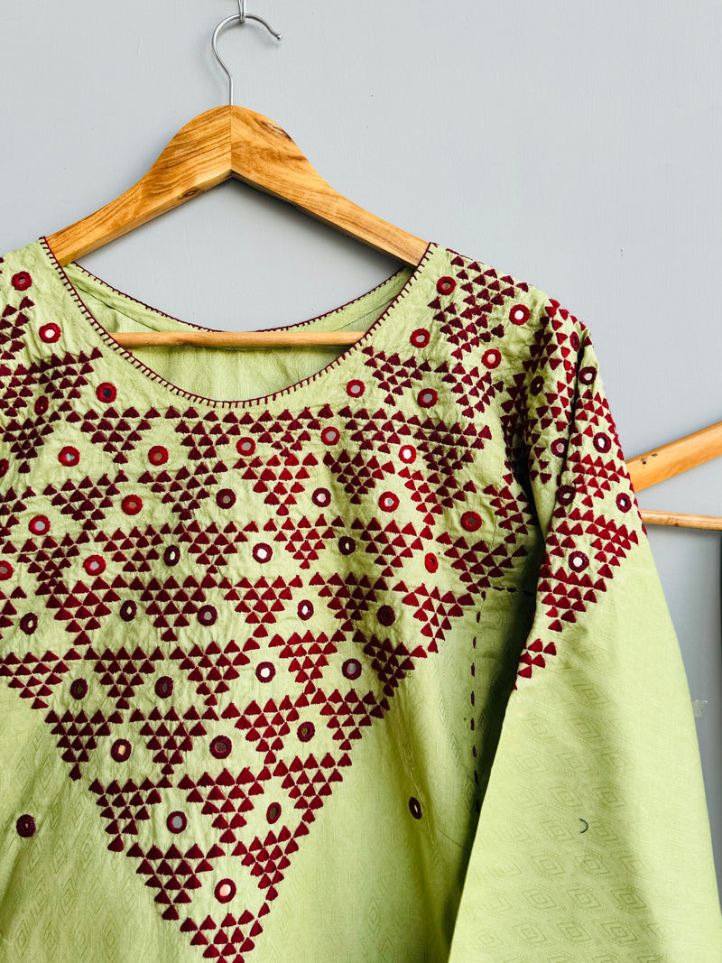 Sparkling Pista Dreams - 2Pc Hand Embroidered Suit