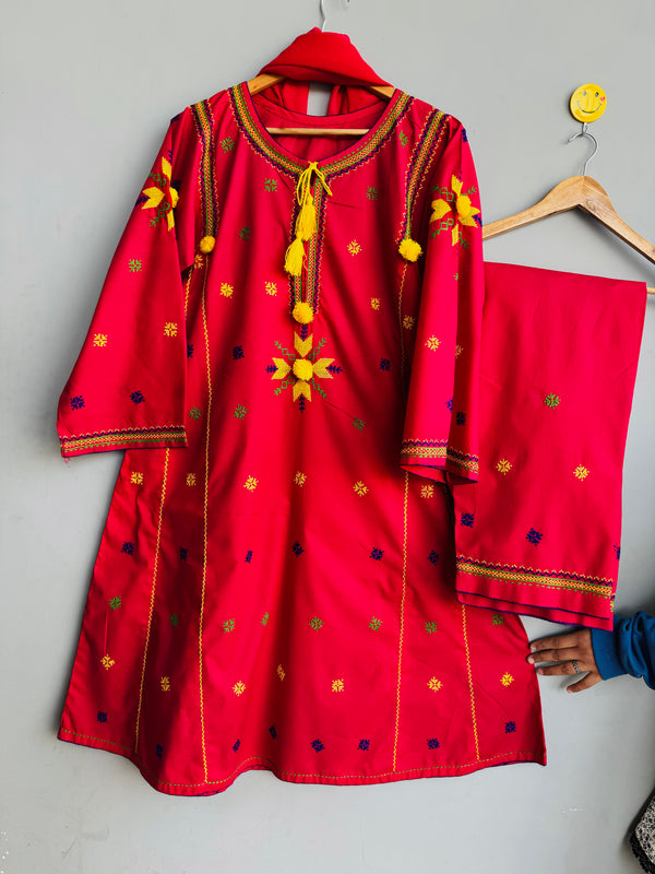 Dur e Fishan - 3Pc Hand Embroidered Suit
