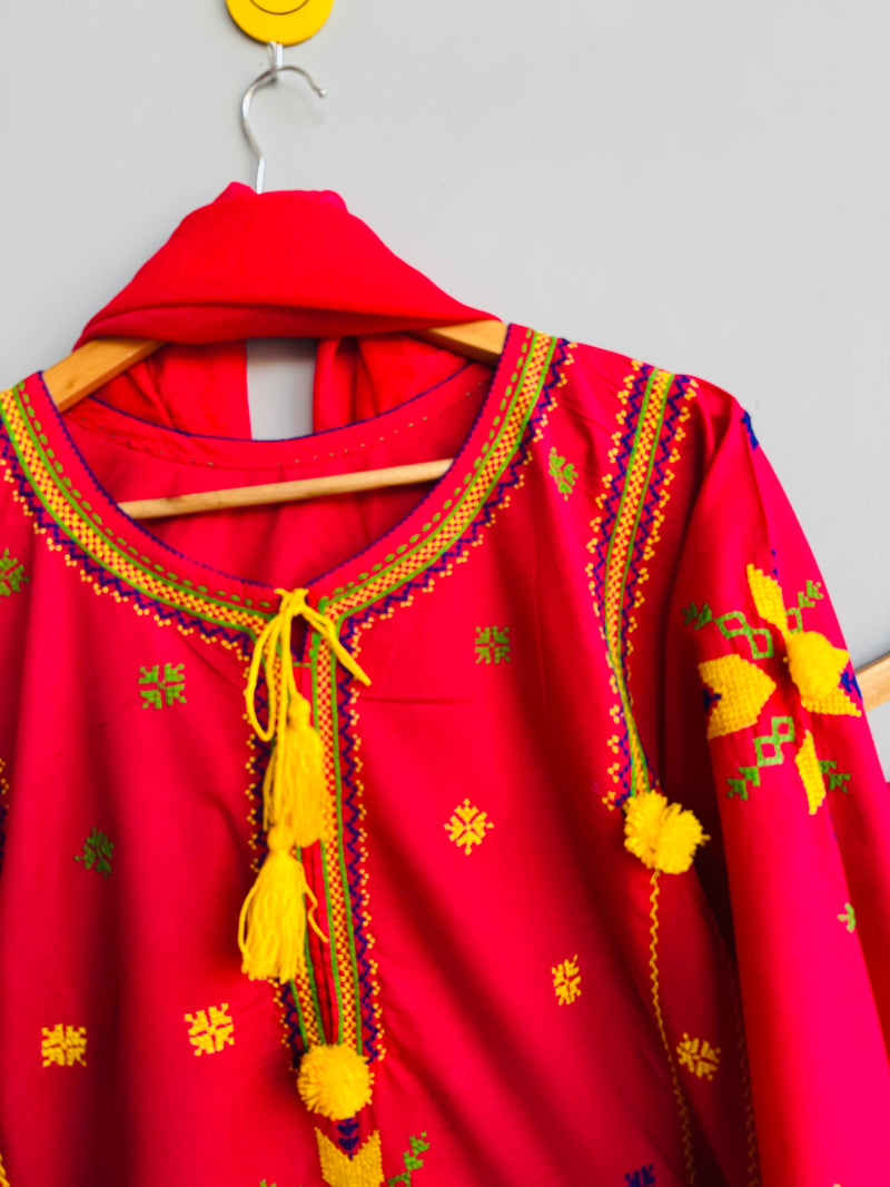 Dur e Fishan - 3Pc Hand Embroidered Suit