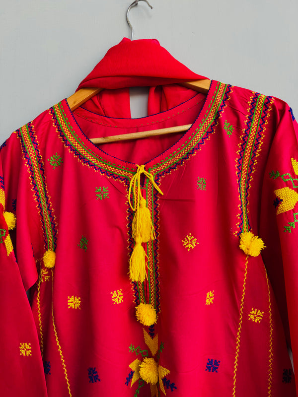 Dur e Fishan - 3Pc Hand Embroidered Suit