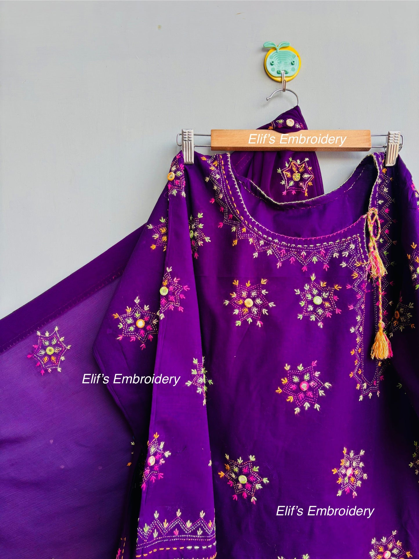Mehzin - 3Pc Hand Embroidered Suit