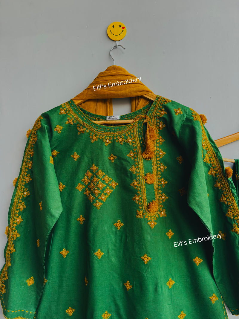 Gulbahar - 3Pc Hand Embroidered Ready to Wear Suit