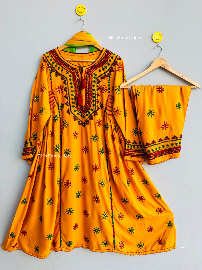 Zarq e Gul - 3Pc Hand Embroidered Suit