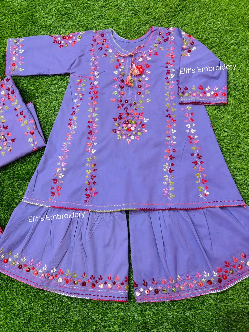 Lilac Noor - 2Pc Hand Embroidered Suit