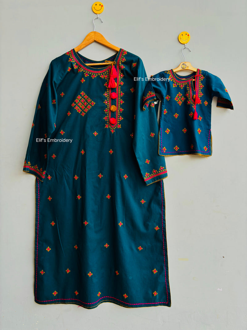 GreyGrace - 2PC Hand Embroidered Suit