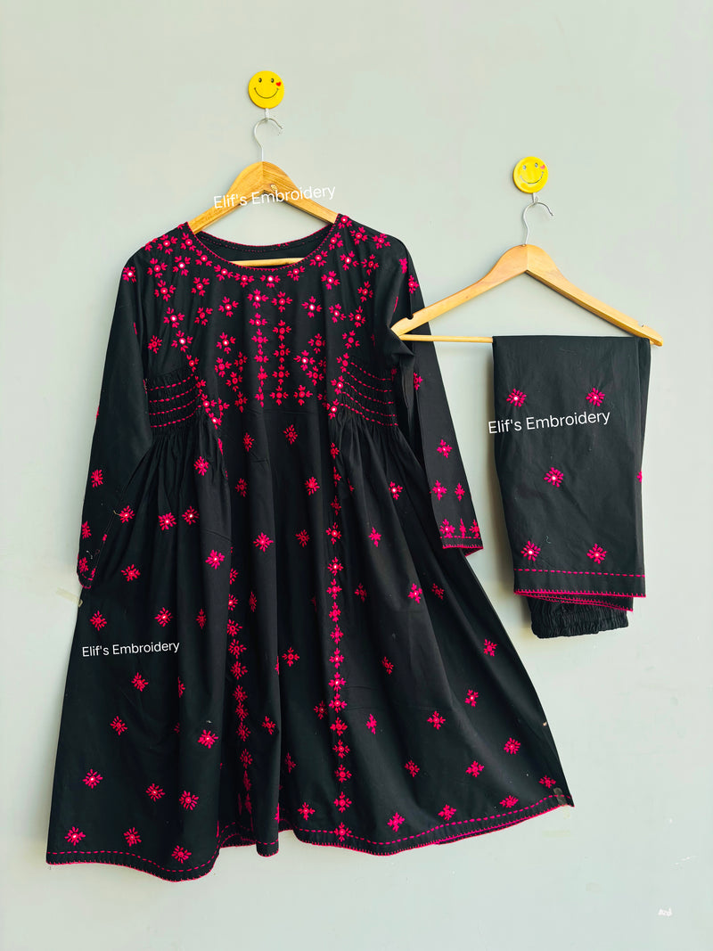 Aaina-e-Gulaab - 2Pc Hand Embroidered Suit
