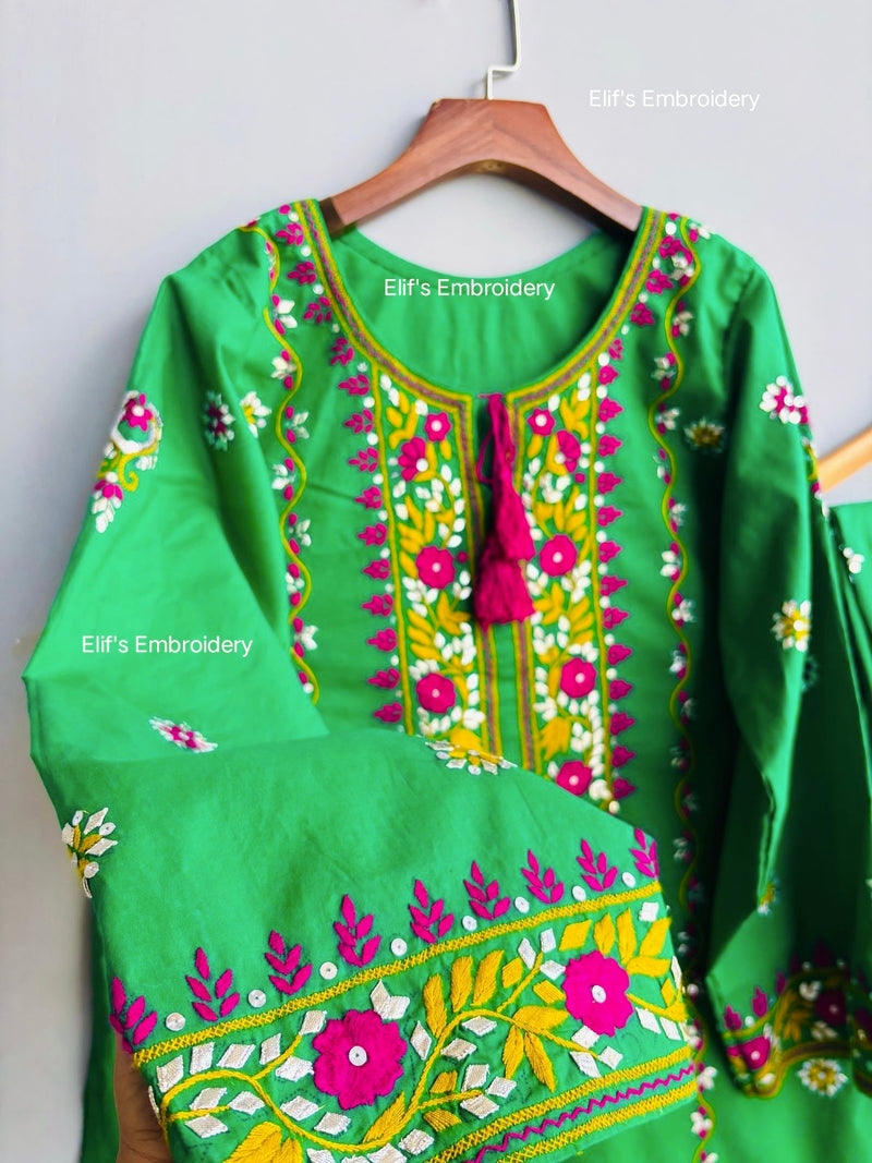 Rang e Resham - 2Pc Hand Embroidered suit