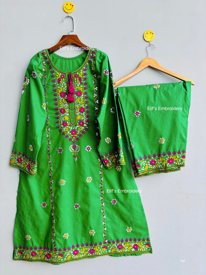 Rang e Resham - 2Pc Hand Embroidered suit