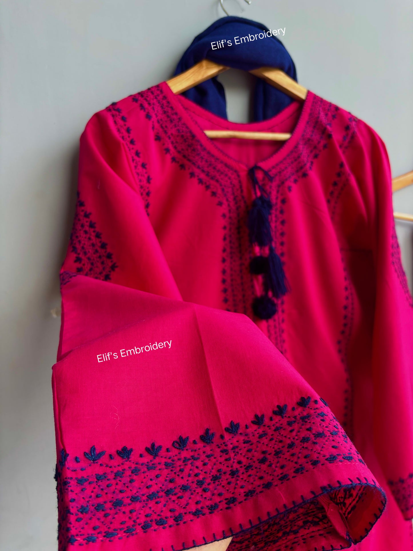 Rosy Resham - 3pc Hand Embroidered Suit