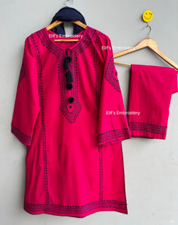 Rosy Resham - 3pc Hand Embroidered Suit