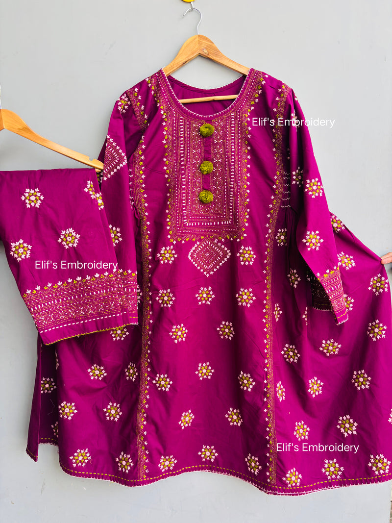 Ranihaar - 2Pc Hand Embroidered suit