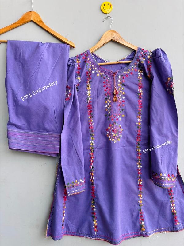 Zarqa - 2Pc Hand Embroidered suit