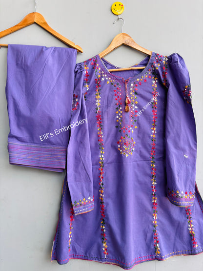 Zarqa - 2Pc Hand Embroidered suit