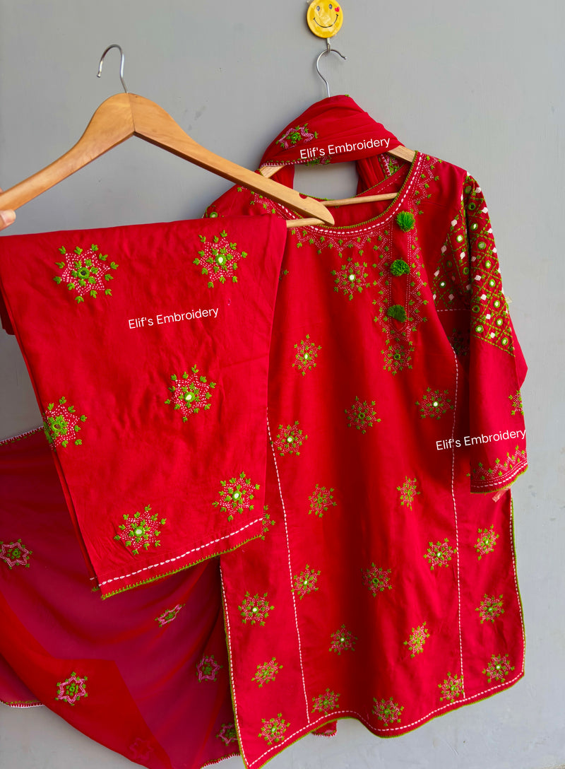 Seraphina - 3Pc Hand Embroidered Suit