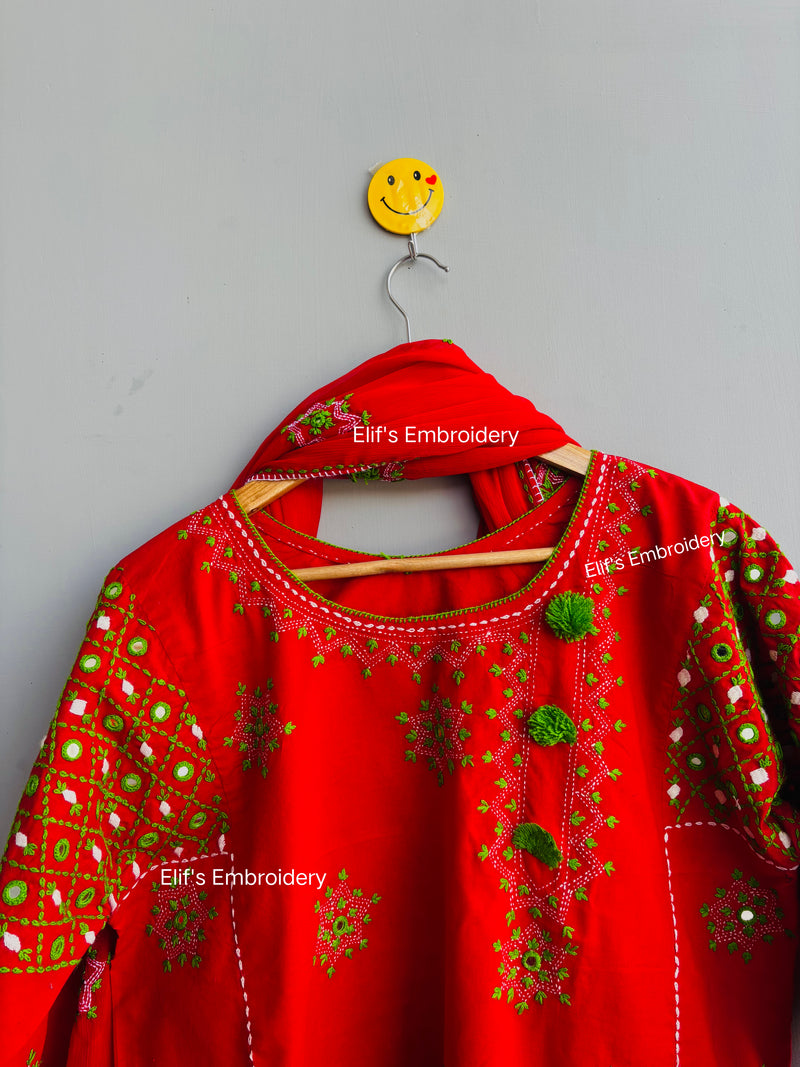 Seraphina - 3Pc Hand Embroidered Suit