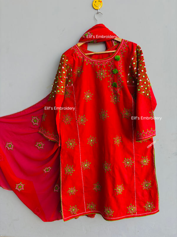 Seraphina - 3Pc Hand Embroidered Suit