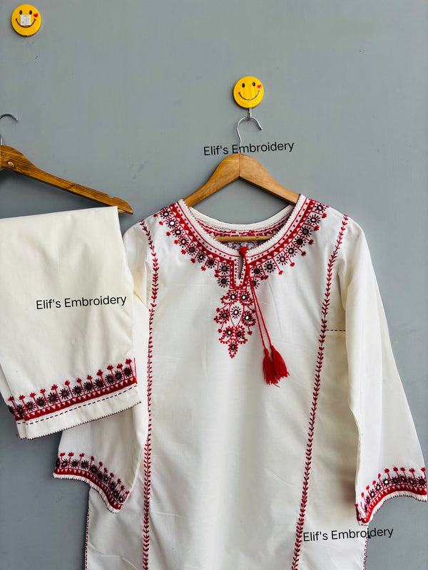 Saphire - 2Pc Hand Embroidered Suit