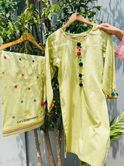 Isbah - 2Pc Hand Embroidered Suit
