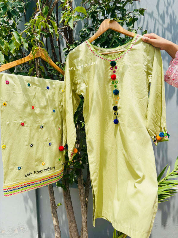 Isbah - 2Pc Hand Embroidered Suit
