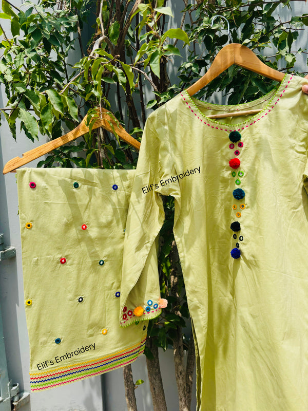 Isbah - 2Pc Hand Embroidered Suit