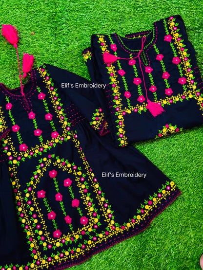 Elvina - Kids + Adults Hand Embroidered Suit