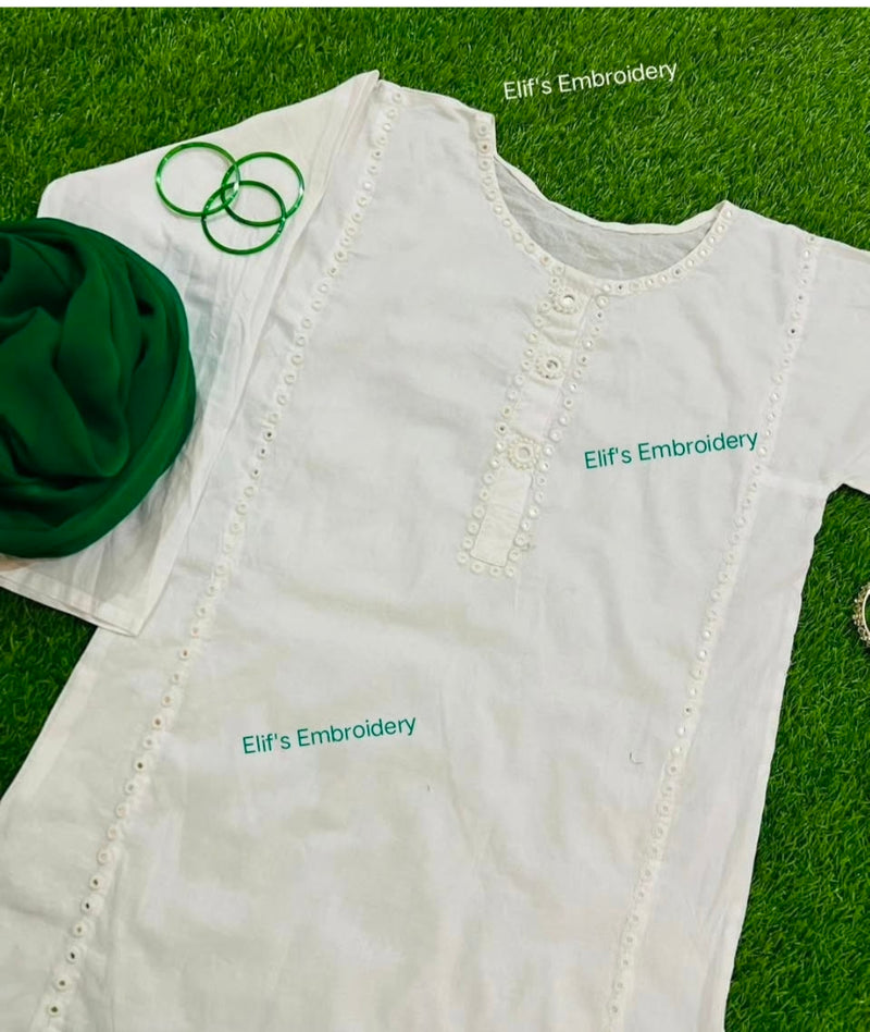 Noor-e-Azadi - 2Pc Hand Embroidered Suit