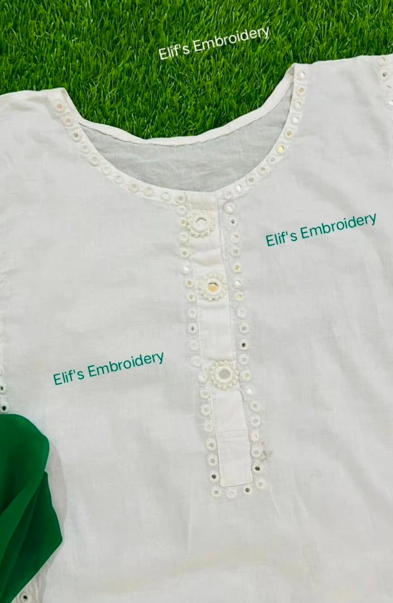 Noor-e-Azadi - 2Pc Hand Embroidered Suit