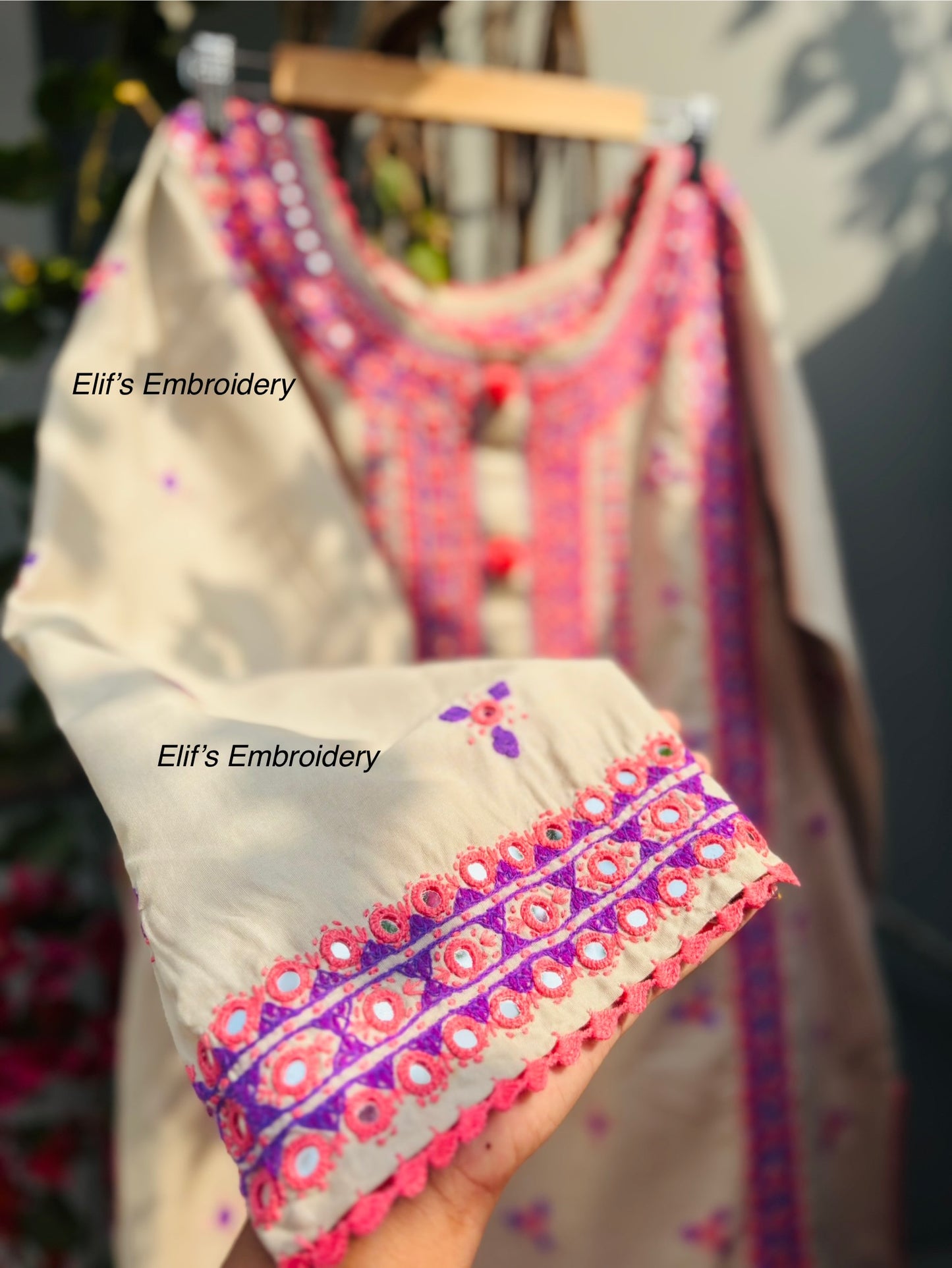 Shehnoor - 3Pc Hand Embroidered Suit