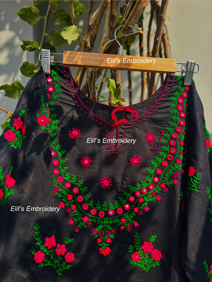 Raveesha - 1Pc Hand Embroidered Shirt