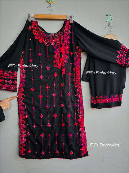 Zolvina - 2Pc Hand Embroidered Suit