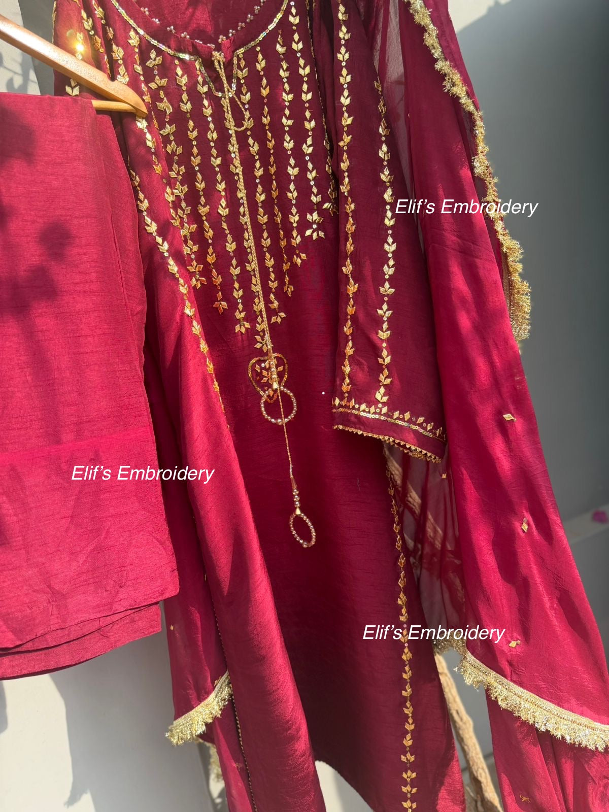 Zelina Nur - 3Pc Hand Embroidered Suit