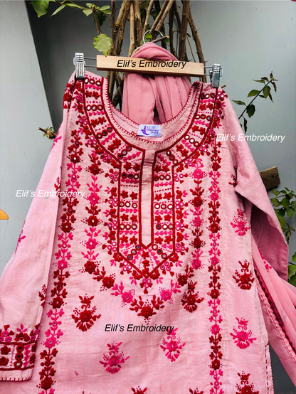 Hadeel - 3Pc Hand Embroidered Suit