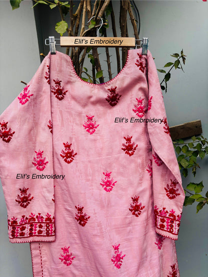 Hadeel - 3Pc Hand Embroidered Suit