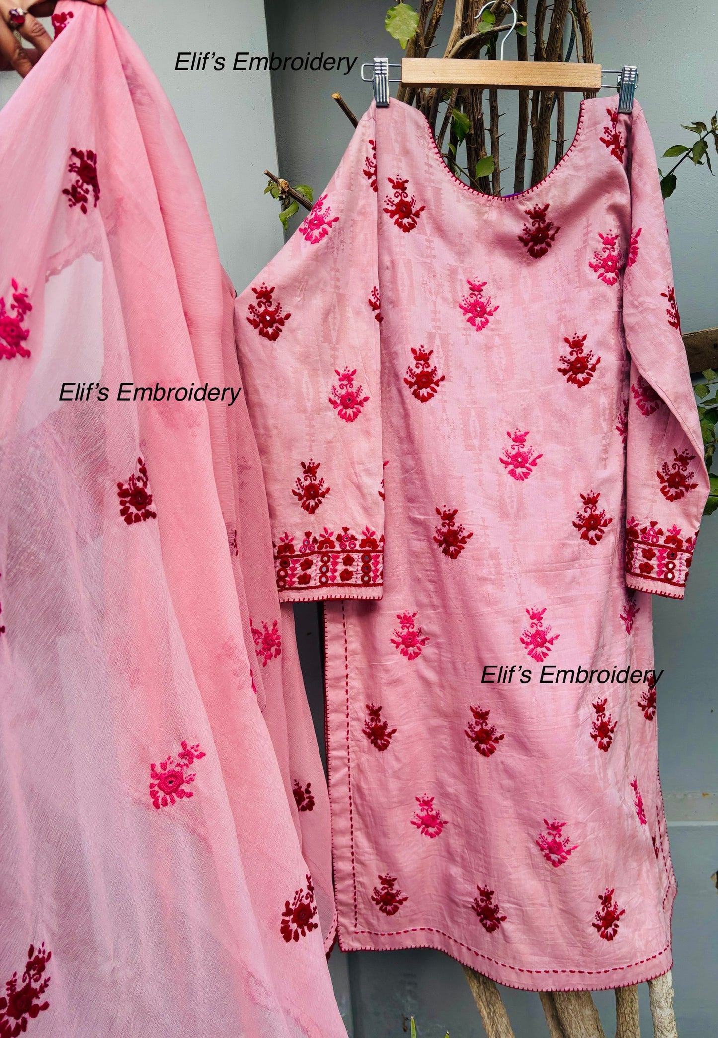 Hadeel - 3Pc Hand Embroidered Suit