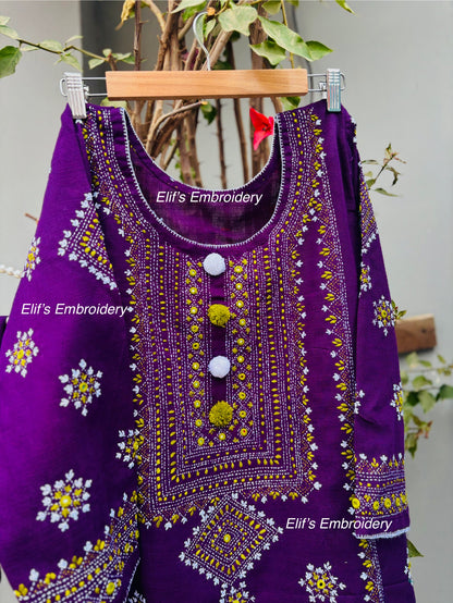 Rayha - 2Pc Hand Embroidered Suit