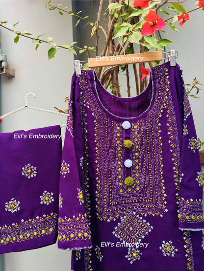 Rayha - 2Pc Hand Embroidered Suit