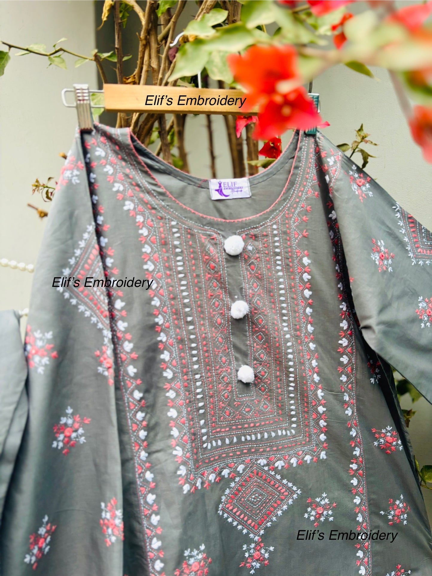 Husna - 2Pc Hand Embroidered Suit