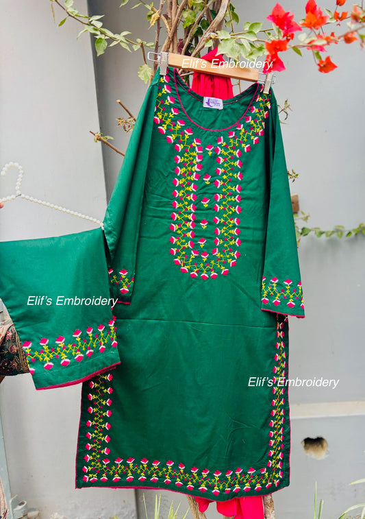 Hibah - 3Pc Hand Embroidered Suit