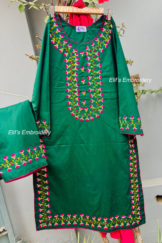 Hibah - 3Pc Hand Embroidered Suit