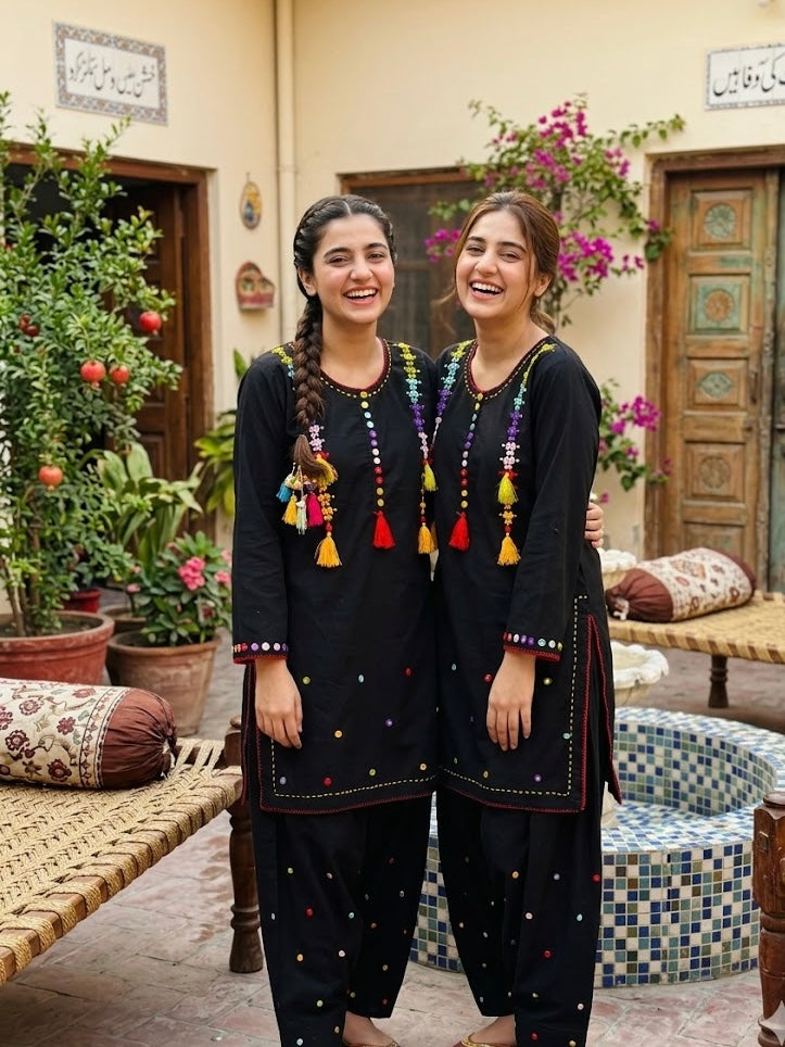 Eliza 2Pc Hand Embroidered Suit