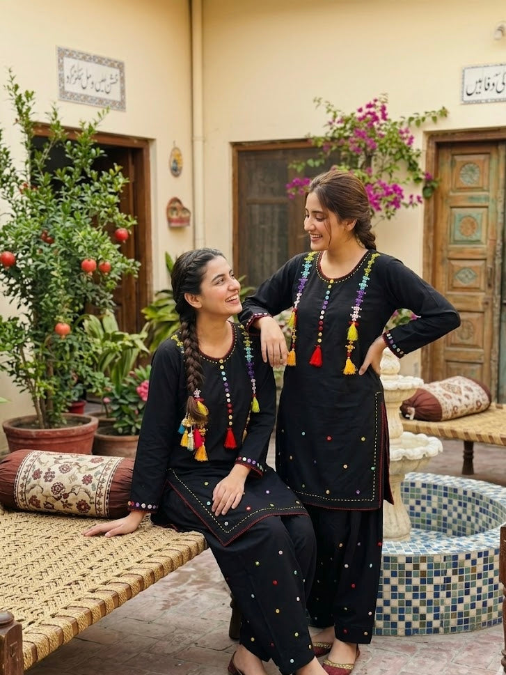 Eliza 2Pc Hand Embroidered Suit