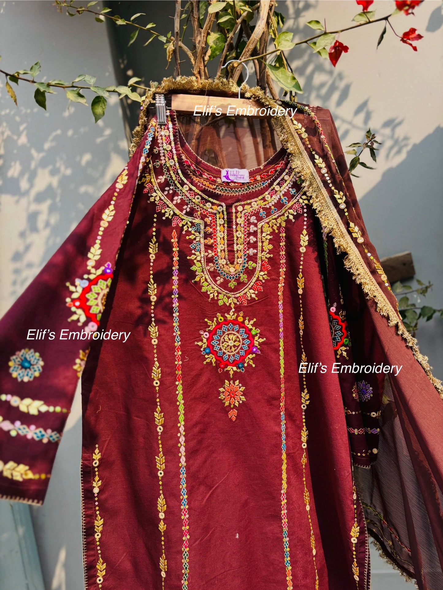 Mahina - 3Pc Hand Embroidered Suit