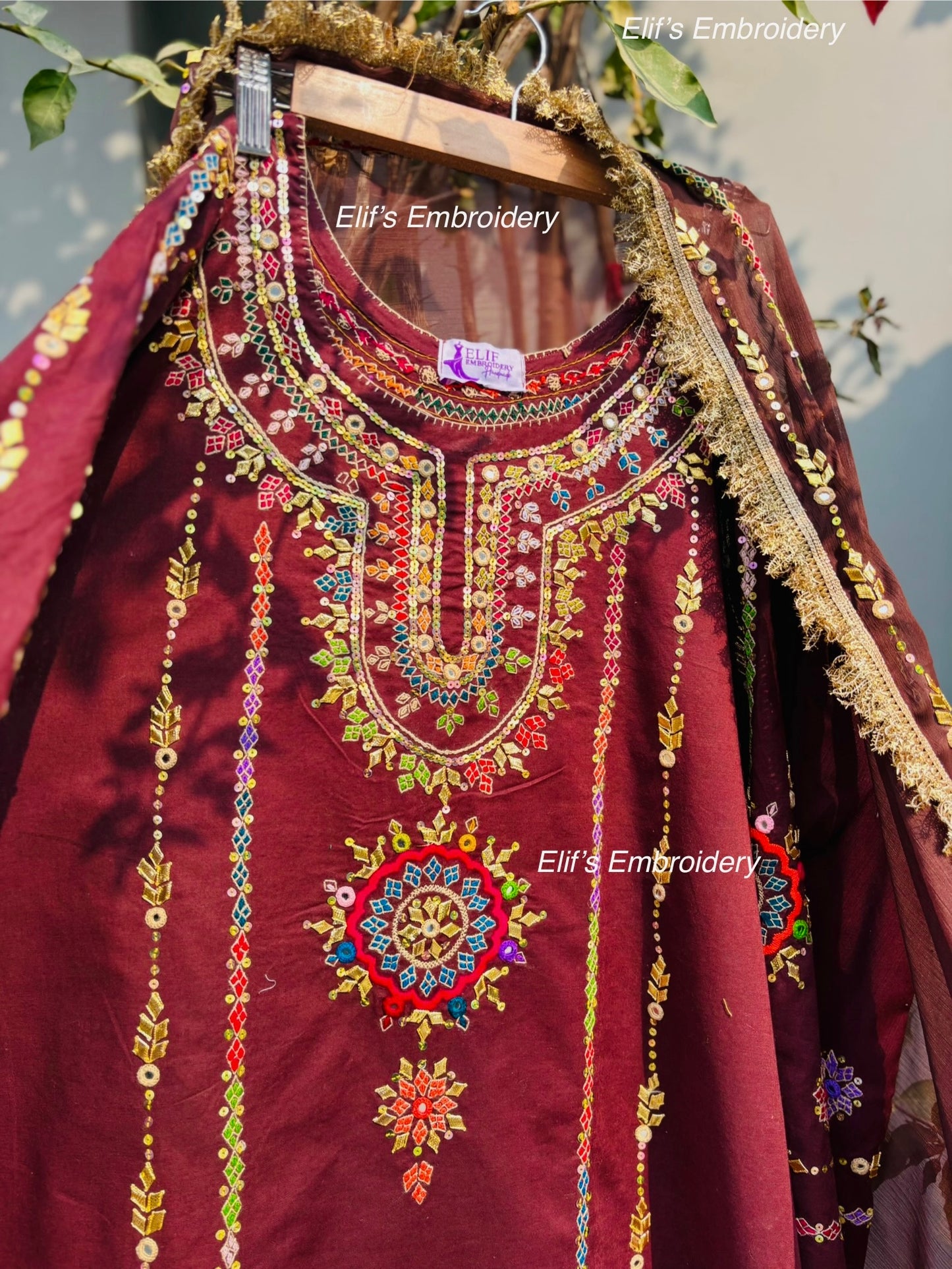 Mahina - 3Pc Hand Embroidered Suit